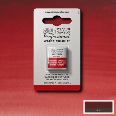 Akvarelová farba Winsor&Newton Professional, 1/2 panvičky - 507, perylene maroon