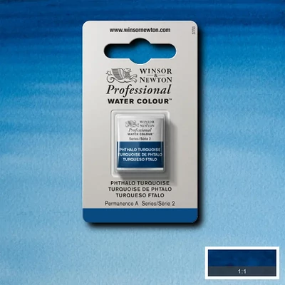 Akvarelová farba Winsor&Newton Professional, 1/2 panvičky - 526, phthalo turquoise