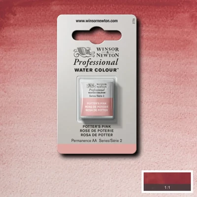Akvarelová farba Winsor&Newton Professional, 1/2 panvičky - 537, potter's pink