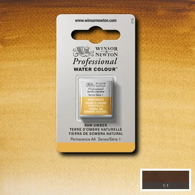 Akvarelová farba Winsor&Newton Professional, 1/2 panvičky - 554, raw umber