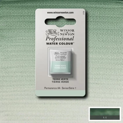 Akvarelová farba Winsor&Newton Professional, 1/2 panvičky - 637, terre verte