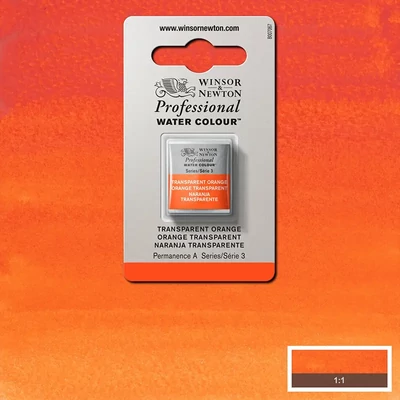 Akvarelová farba Winsor&Newton Professional, 1/2 panvičky - 650, transparent orange