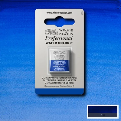 Akvarelová farba Winsor&Newton Professional, 1/2 panvičky - 667, ultramarine (green shade)