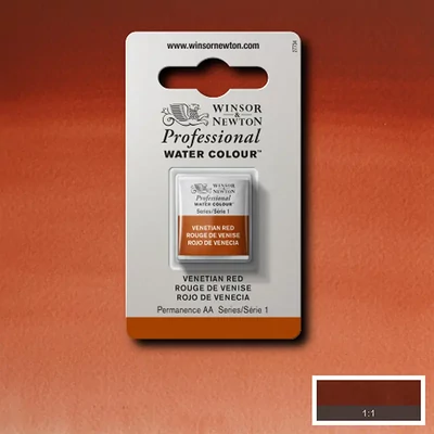 Akvarelová farba Winsor&Newton Professional, 1/2 panvičky - 678, Venetian red