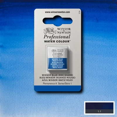 Akvarelová farba Winsor&Newton Professional, 1/2 panvičky - 709, Winsor blue (red shade)