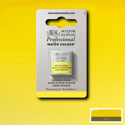 Akvarelová farba Winsor&Newton Professional, 1/2 panvičky - 722, Winsor lemon