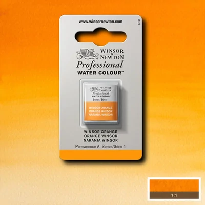 Akvarelová farba Winsor&Newton Professional, 1/2 panvičky - 724, Winsor orange