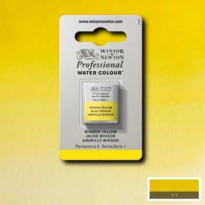 Akvarelová farba Winsor&Newton Professional, 1/2 panvičky - 730, Winsor yellow