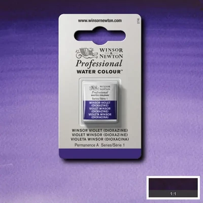 Akvarelová farba Winsor&Newton Professional, 1/2 panvičky - 733, Winsor violet (dioxazin)