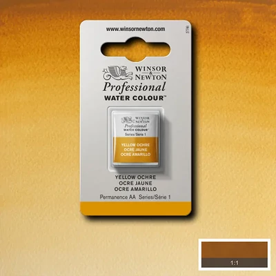 Akvarelová farba Winsor&Newton Professional, 1/2 panvičky - 744, yellow ochre