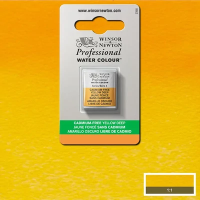 Akvarelová farba Winsor&Newton Professional, 1/2 panvičky - 891, cadmium free yellow deep