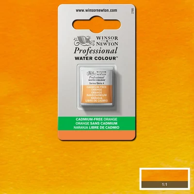 Akvarelová farba Winsor&Newton Professional, 1/2 panvičky - 899, cadmium free orange