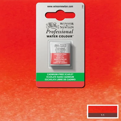 Akvarelová farba Winsor&Newton Professional, 1/2 panvičky - 903, cadmium free scarlet