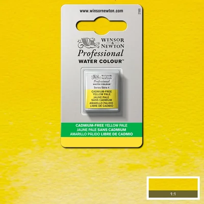 Akvarelová farba Winsor&Newton Professional, 1/2 panvičky - 907, cadmium free yellow pale