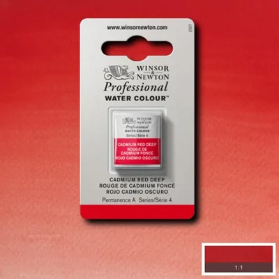 Akvarelová farba Winsor&Newton Professional, 1/2 panvičky - 097, cadmium red deep