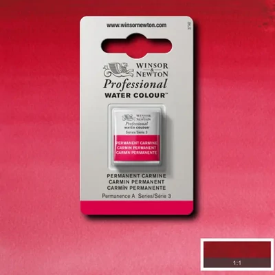 Akvarelová farba Winsor&Newton Professional, 1/2 panvičky - 479, permanent carmine