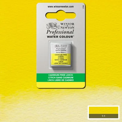 Akvarelová farba Winsor&Newton Professional, 1/2 panvičky - 898, cadmium free lemon