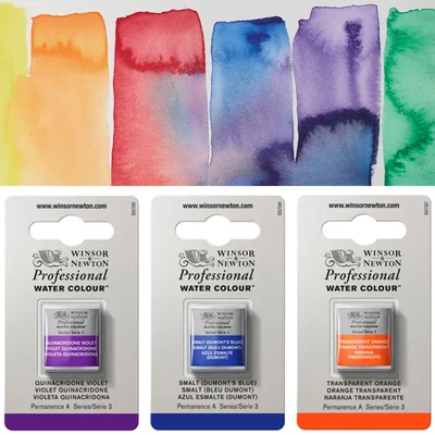 Akvarelová farba Winsor&amp;Newton Professional, 1/2 panvičky – v rôznych farbách