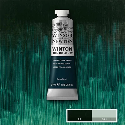 Winsor&amp;Newton Winton olajfesték, 37 ml - 048, phthalo green deep