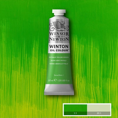 Olejová farba Winsor&Newton Winton, 37 ml - 403, phthalo yellow green