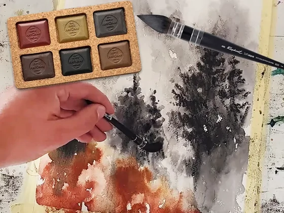 Maľovanie horských borovíc produktmi ArtGraf