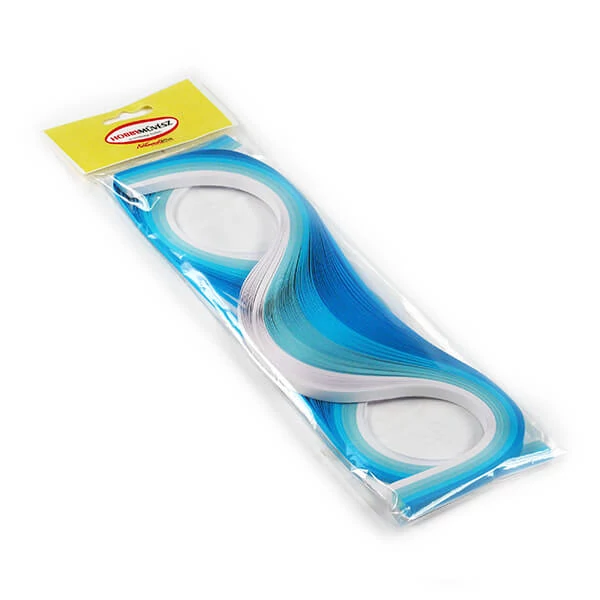 Quilling papierový pás pre hobby umelcov, 80 g - čerstvá obloha, 3 mm/6 mm, 300 ks