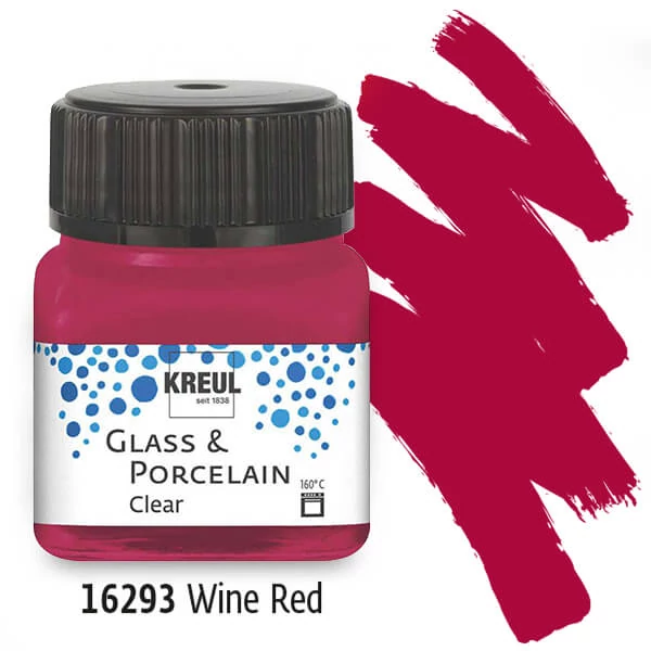 Üveg- és porcelánfesték, Kreul, Clear - borvörös