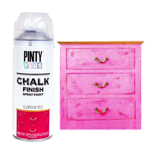 Kriedová farba v spreji Chalk Paint, Pinty Plus - glamour red