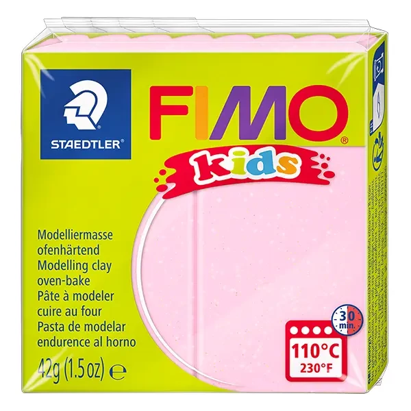Modelovacia hmota do rúry FIMO Kids, 42 g - perleťovo ružová (8030-206)