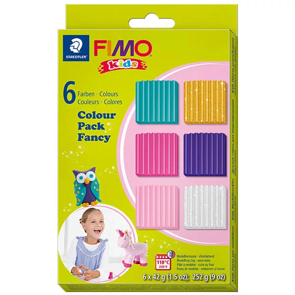 Sada modelovacej hmoty do rúry FIMO Kids, Colour Pack - 6x42 g - pre diavčatá