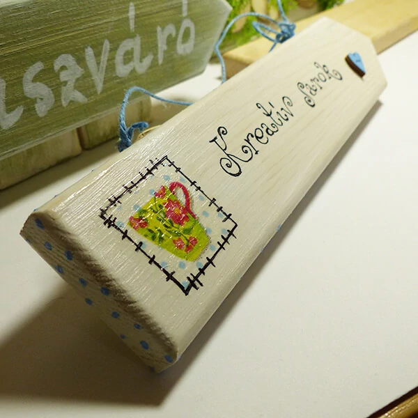 Drevená smerová šípka - 5,5x25 cm