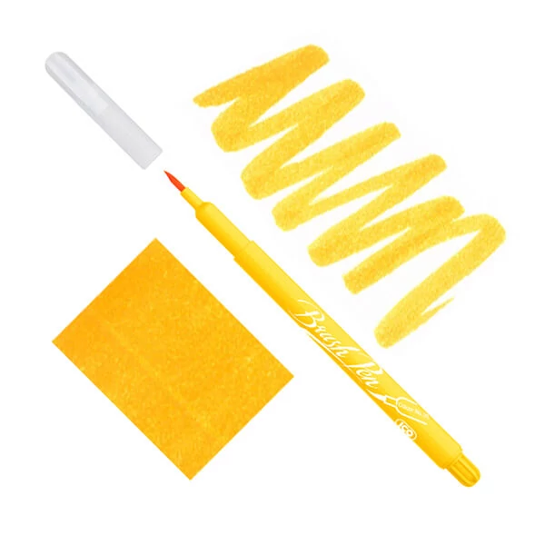 Štetcový popisovač, Brush Pen - 20 citrónovo žltá