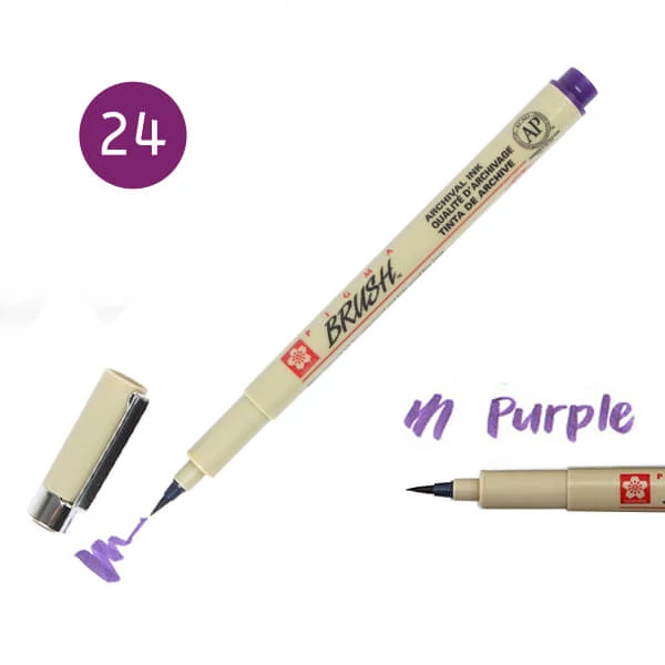 Štetcový popisovač Sakura Pigma Brush - purple