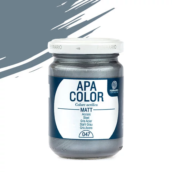 Akrylová farba APA Color, 150 ml - 47, steel