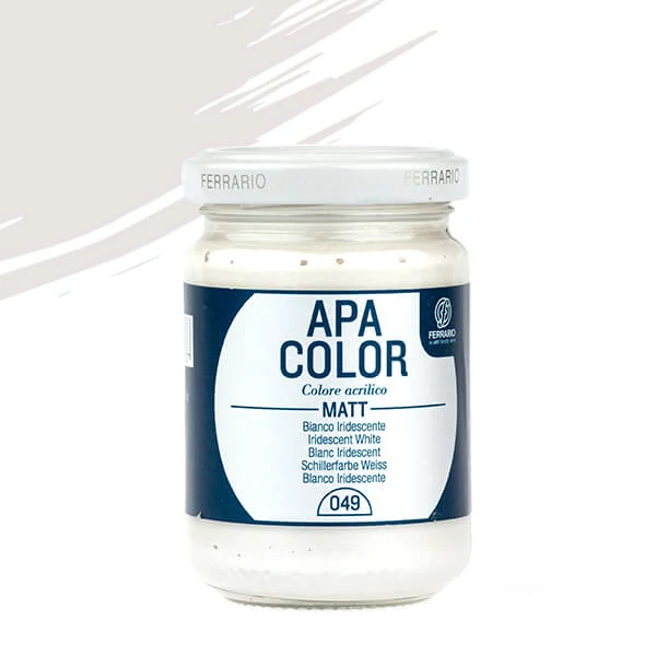 Akrylová farba APA Color, 150 ml - 49, iridescent white