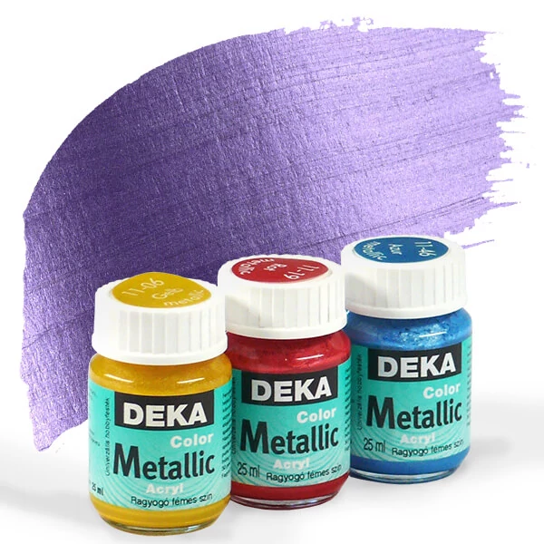 Metalická akrylová farba Deka Color Metallic 25 ml - 39 viola