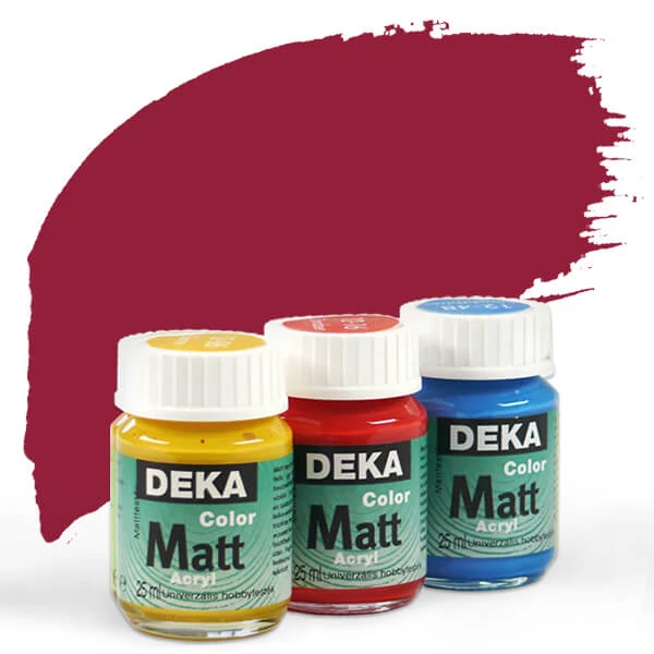 Akrylová farba Deka Color Matt 25 ml - 24 sýtočervená bordová