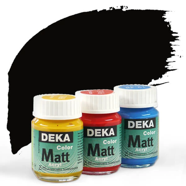 Akrylová farba Deka Color Matt 25 ml - 90 čierna