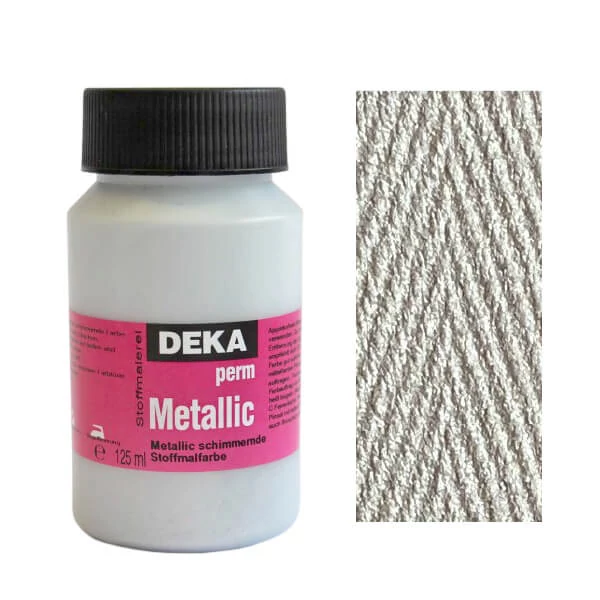 Metalická farba na textil Deka Perm Metallic 125 ml - 92 biela