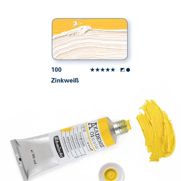Olejová farba Schmincke Akademie, 60 ml - 100, zinc white