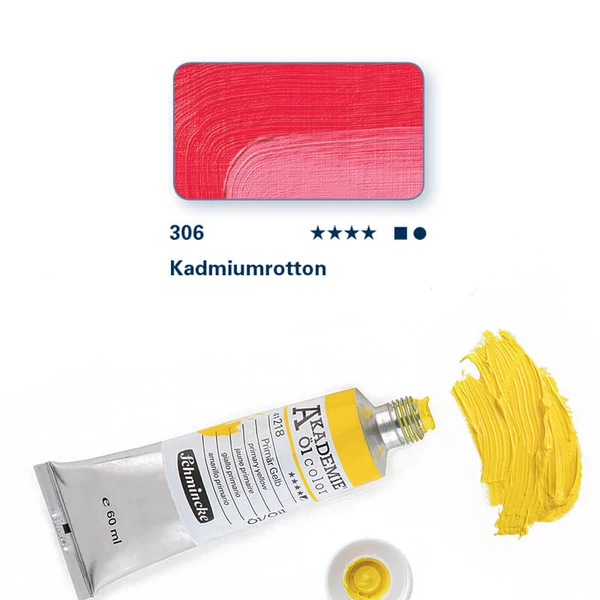 Olejová farba Schmincke Akademie, 60 ml - 306, cadmium red hue