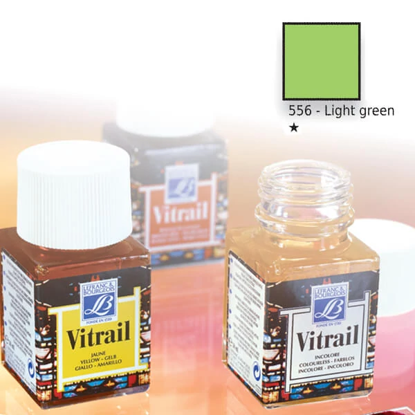 Farba na sklo na živicovej báze Vitrail, 50 ml - svetlozelená