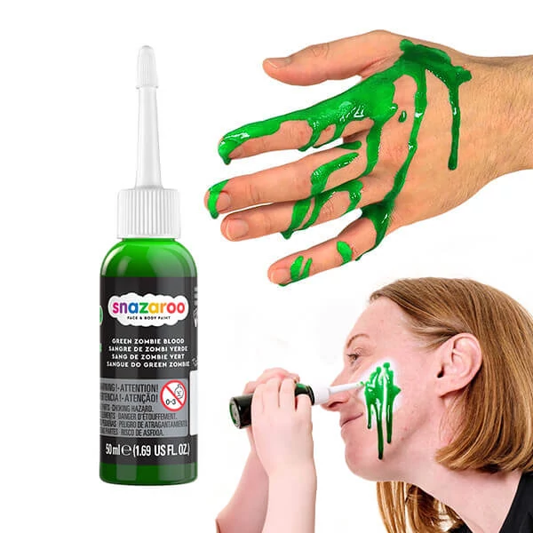 Umelá krv Snazaroo, 50 ml - zelená, zombie