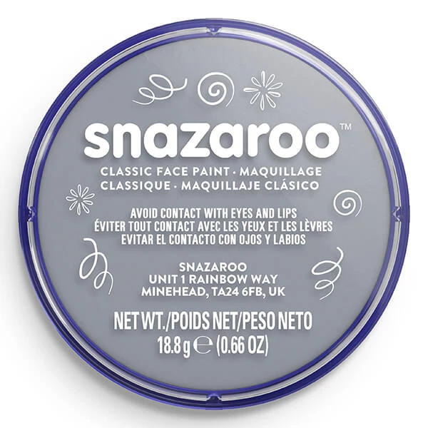 Snazaroo arcfesték korong - sötétszürke, dark grey 133