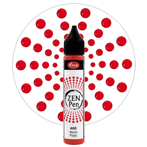 Bodkovacie pero Zen Pen, 28 ml - makovo červené