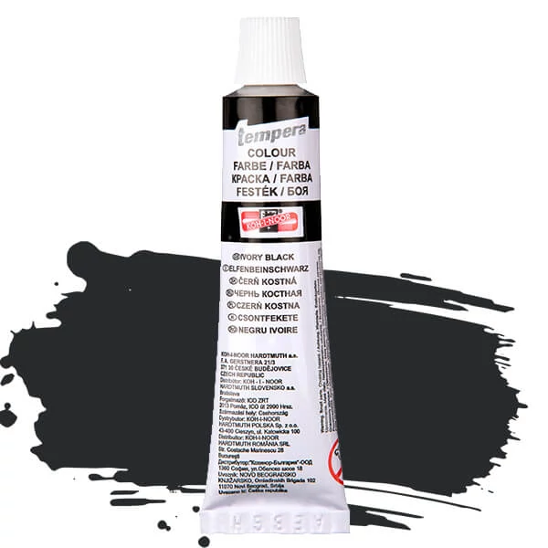 Temperová farba KOH-I-NOOR, 16 ml - kostná čierna