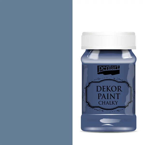 Kriedová farba Pentart Dekor Paint Chalky, 100 ml - džínsová modrá