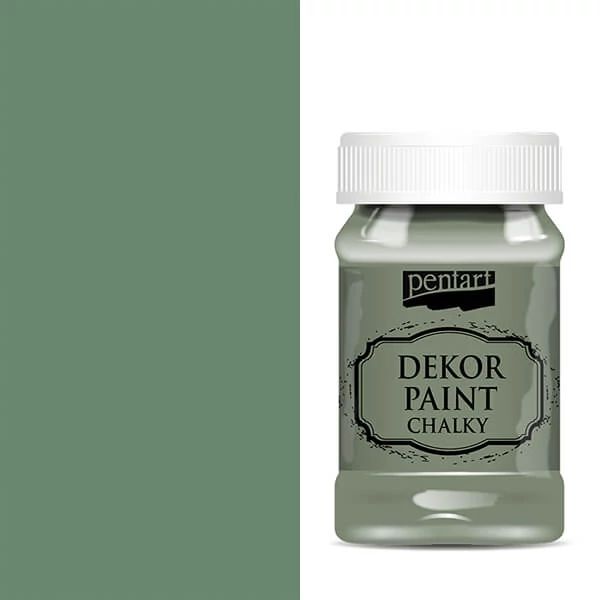 Kriedová farba Pentart Dekor Paint Chalky, 100 ml- khaki zelená