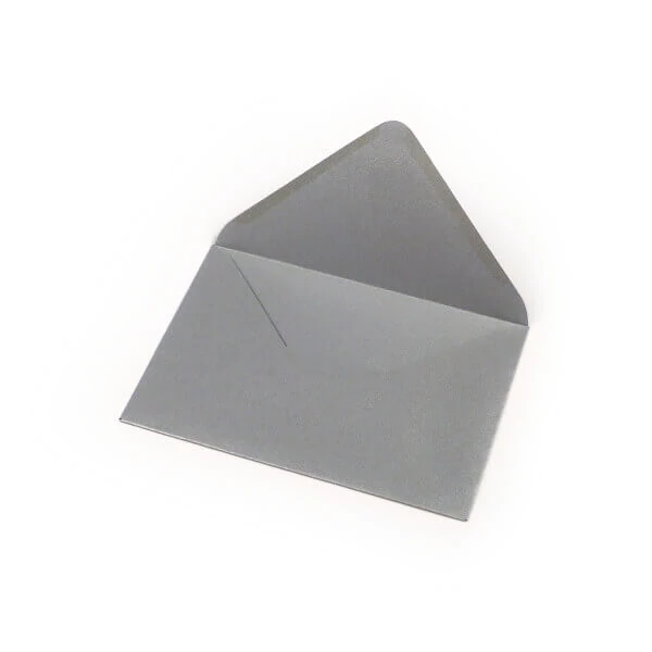 Obálka, C6, 11x16 cm - metalická strieborná