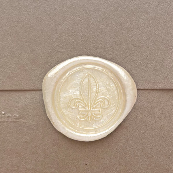 Pečatná vosková tyčinka do tavnej pištole, J. Herbin, 6 ks - perleťová slonovina